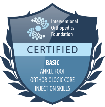 IOF certification badge: basic ankle foot